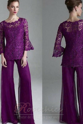 Robe de mère pantalon de costume 1/2 Manche Automne Col ras du Cou - Page 3