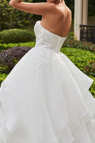 Robe de mariée Longueur ras du Sol Plage Sans Manches Organza - Page 5