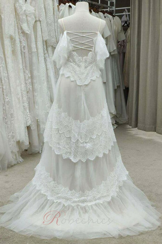 Robe de mariée Dos nu Naturel taille Mancheron Col en V Foncé Longue - Page 5