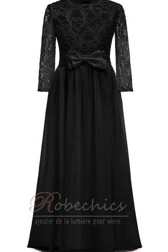 Robe Cortège Fille Dentelle Chiffon Sans Manches Zip Col ras du Cou Orné de Nœud à Boucle - Page 6
