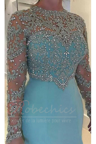 Robe de Soirée Manche Aérienne Perle Naturel taille Manche Longue - Page 2