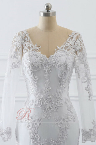 Robe de mariée Hiver Salle Manche Aérienne Poire Naturel taille Glissière - Page 6