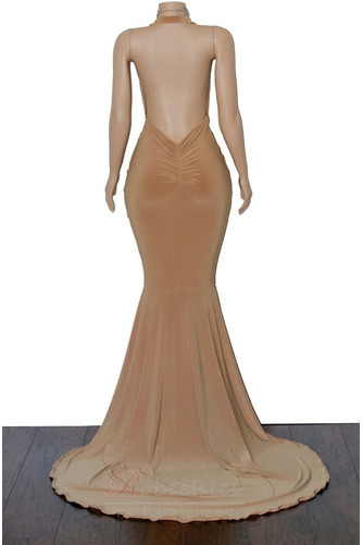 Robe de Soirée Dos nu Naturel taille Col en V Traîne Courte Printemps - Page 2