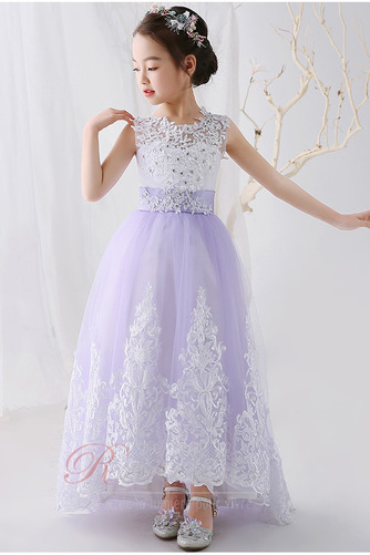 Robe Cortège Fille Naturel taille Lacet a ligne Longueur ras du Sol - Page 4