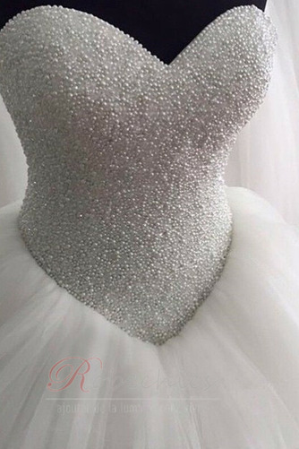 Robe de mariée Tulle Traîne Courte Sans Manches Perles Cérémonial - Page 3