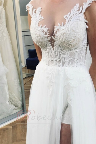 Robe de mariée Couvert de Dentelle Romantique aligne Perle Train de balayage - Page 2