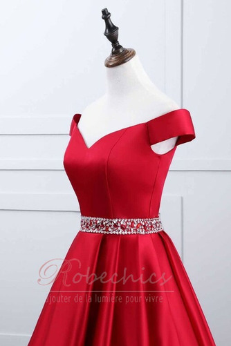 Robe de Cocktail Mancheron Glissière Sans Manches Balançoire Épaule Dégagée - Page 5