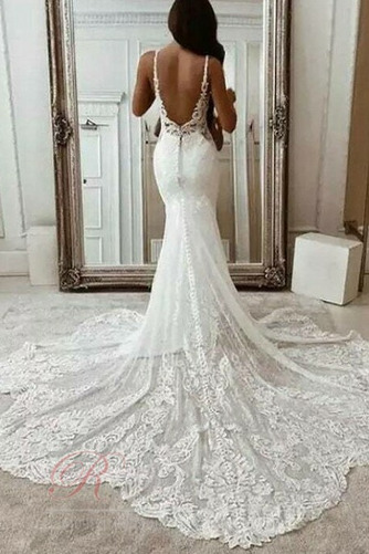 Robe de mariée Longue Sans Manches Couvert de Dentelle Naturel taille - Page 2