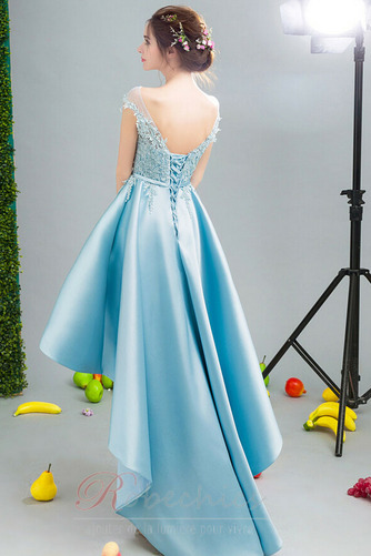 Robe de Cocktail Asymétrique Naturel taille Appliques Col Bateau - Page 7