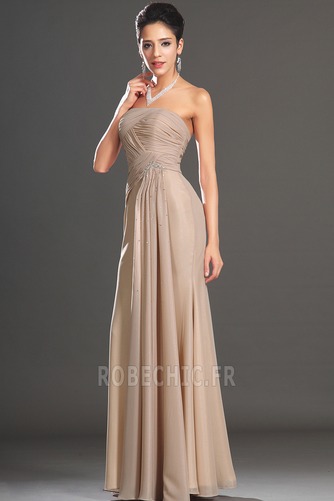 Robe de Soirée Chiffon Automne Naturel taille Médium Corsage plissé - Page 4