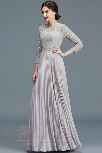 Robe Mère de Mariée Col de chemise t Formelle Tissu Dentelle Longueur au sol - Page 5