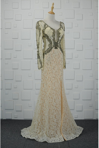 Robe de Soirée Chic Manquant Traîne Courte Au Drapée Col Entaillé - Page 2