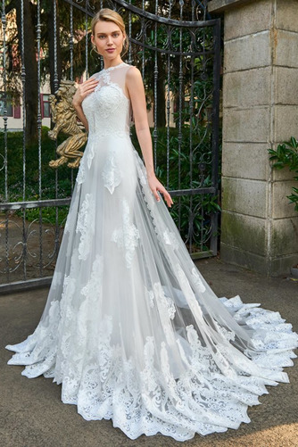 Robe de mariée Dentelle aligne Norme Été De plein air Sans Manches - Page 2