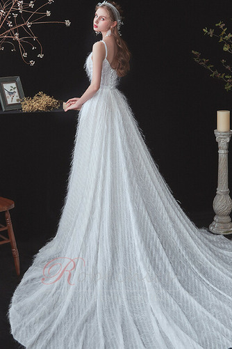 Robe de mariée Jardin Longue Bretelles Spaghetti a ligne Lacet Poire - Page 2