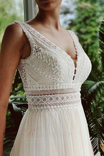 Robe de mariée Tulle Longue Naturel taille Plage aligne Désirable - Page 3