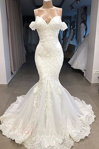 Robe de mariée Sirène Moderne Hiver Naturel taille Salle Couvert de Dentelle - Page 1