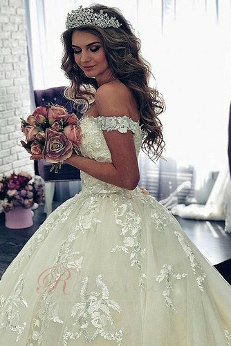 Robe de mariée Appliques Décolleté Dans le Dos Formelle Satin - Page 3