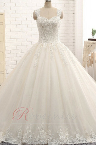 Robe de mariée Dos nu Appliques Longue Poire Sans Manches A-ligne - Page 1