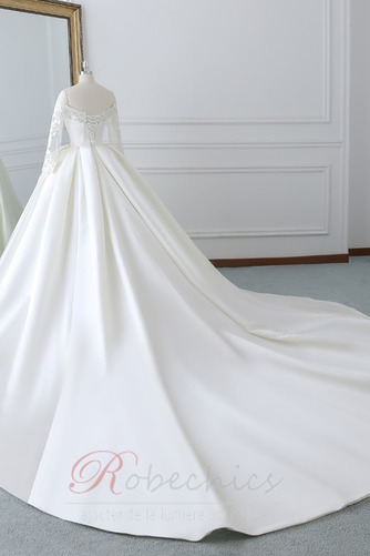 Robe de mariée Salle Lacet Plus la taille Satin Appliques Naturel taille - Page 2