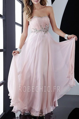 Robe de Bal Perle Plage A-ligne Sans bretelles Sans Manches Naturel taille - Page 1