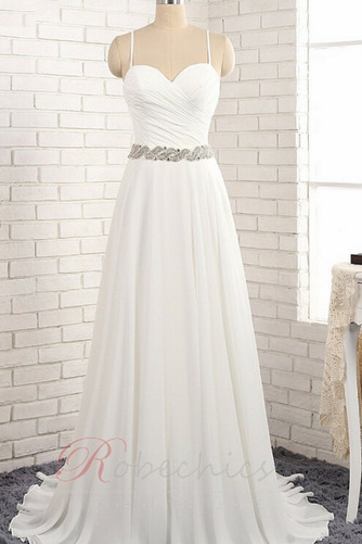 Robe de mariée Corsage plissé Haut Bas De plein air Longue Perle - Page 1