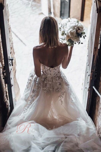 Robe de mariée Dos nu A-ligne Col en Cœur Jardin Couvert de Dentelle - Page 2