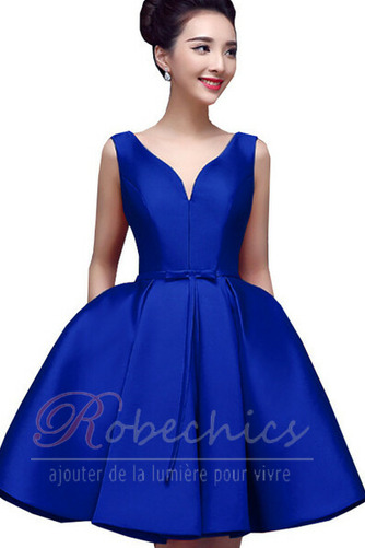 Robe de Cocktail Soie Epurée Lacez vers le haut Longueur Genou Été A-ligne - Page 13
