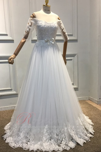 Robe de mariée Longueur au sol Fermeture éclair Elégant Manche Courte - Page 4