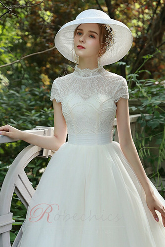 Robe de mariée Naturel taille Jardin Poire Lacez vers le haut a ligne - Page 10