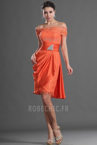 Robe de Cocktail aligne Dentelle Chic Manche Aérienne Rectangulaire - Page 1