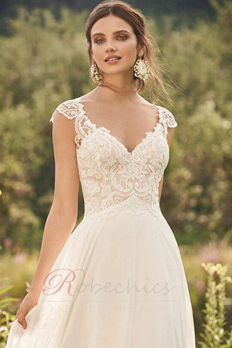 Robe de mariée Dentelle Naturel taille Longueur ras du Sol Chiffon - Page 3