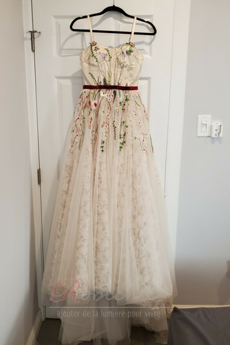 Robe de mariée Tulle Col en Cœur Sans Manches Traîne Courte Rivage - Page 9