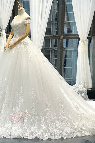 Robe de mariée Tulle Formelle A-ligne Épaule Dégagée Manquant - Page 7