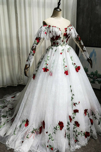 Robe de mariée Tulle Manche Longue Longue Manche Aérienne Eglise a ligne - Page 3