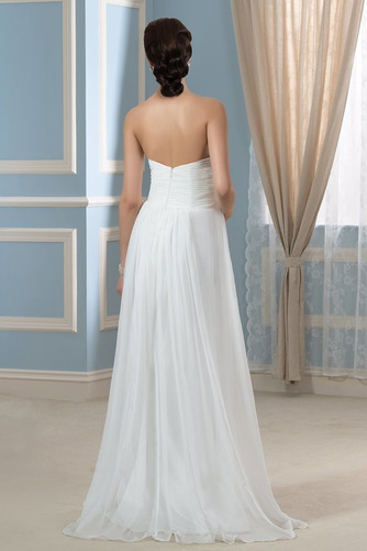 Robe de mariée Empire Col en Cœur Dos nu Sans Manches Mousseline de soie - Page 3