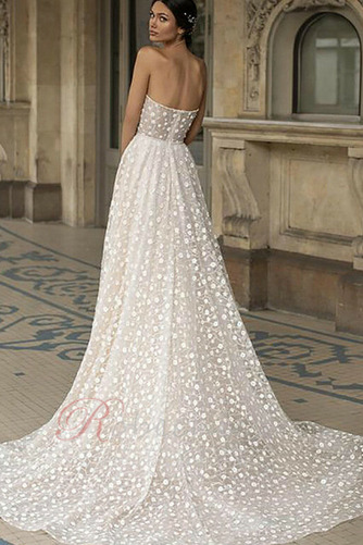 Robe de mariée Dos nu Longue Elégant Sans Manches a ligne Tissu Dentelle - Page 2