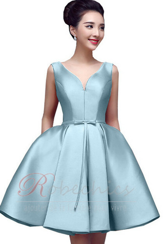 Robe de Cocktail Soie Epurée Lacez vers le haut Longueur Genou Été A-ligne - Page 15