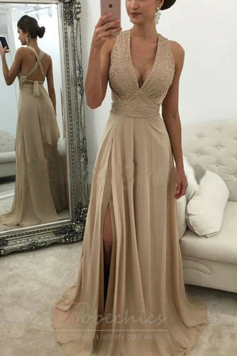 Robe de Bal Dos nu Luxueux Naturel taille Fourreau Avec Bijoux - Page 1