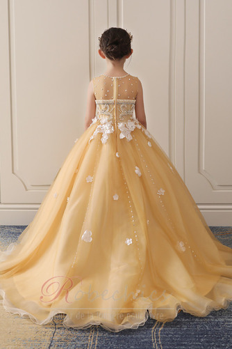 Robe Cortège Fille Formelle A-ligne Automne Longueur ras du Sol - Page 2