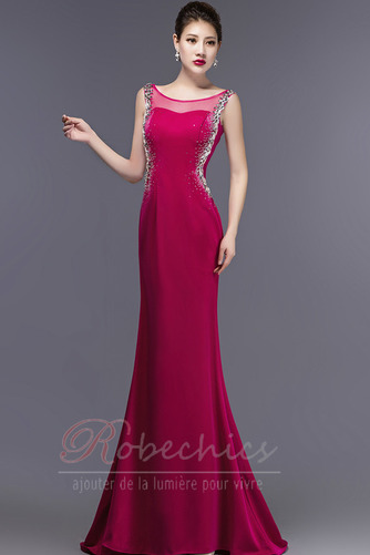 Robe de Soirée Haut Bas Sans Manches Epurée Naturel taille Satin - Page 5