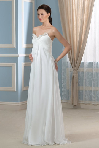 Robe de mariée Empire Col en Cœur Dos nu Sans Manches Mousseline de soie - Page 2