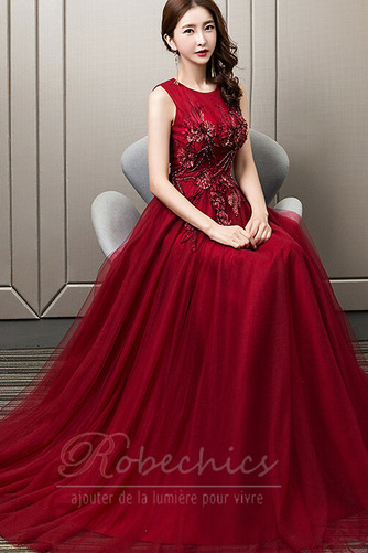 Robe de Soirée Naturel taille Lacez vers le haut Perle Tulle noble - Page 5