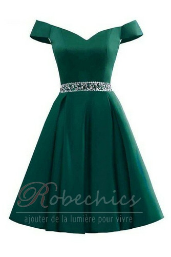 Robe de Cocktail Mancheron Glissière Sans Manches Balançoire Épaule Dégagée - Page 7