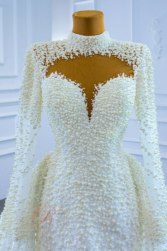 Robe de mariée Manche Longue Longue Manche Aérienne Naturel taille - Page 5