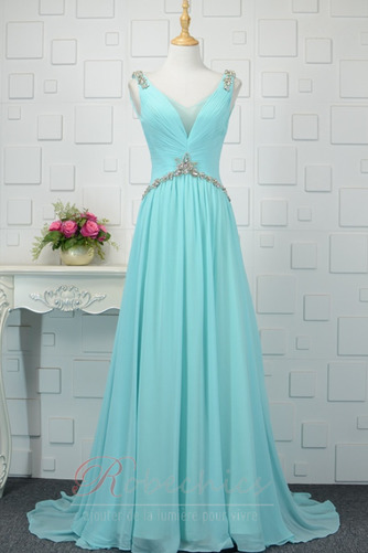 Robe de Soirée Naturel taille Chiffon Printemps Norme Lacez vers le haut - Page 1