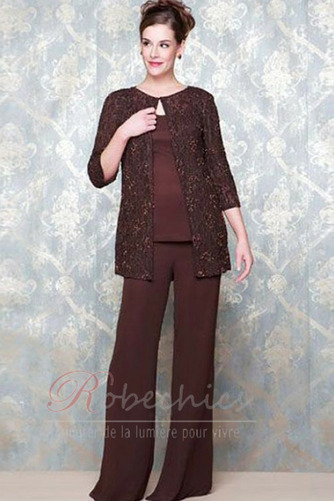 Robe de mère pantalon de costume noble Col rond Avec la veste - Page 2