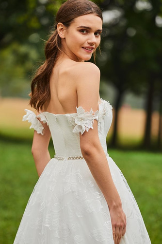 Robe de mariée Dos nu Train de balayage De plein air Elégant Tissu Dentelle - Page 5