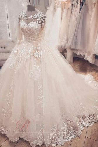 Robe de mariée Manche Longue Perle Formelle Train de petit Salle - Page 3