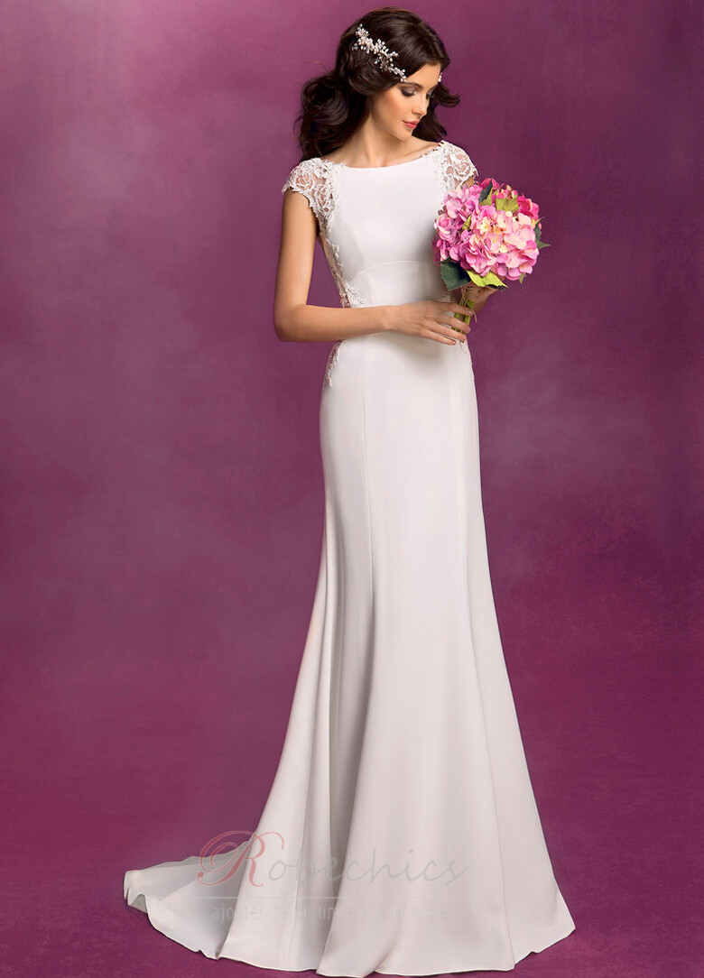 Robe de mariée Sirène Longue Milieu Naturel taille Manche ...