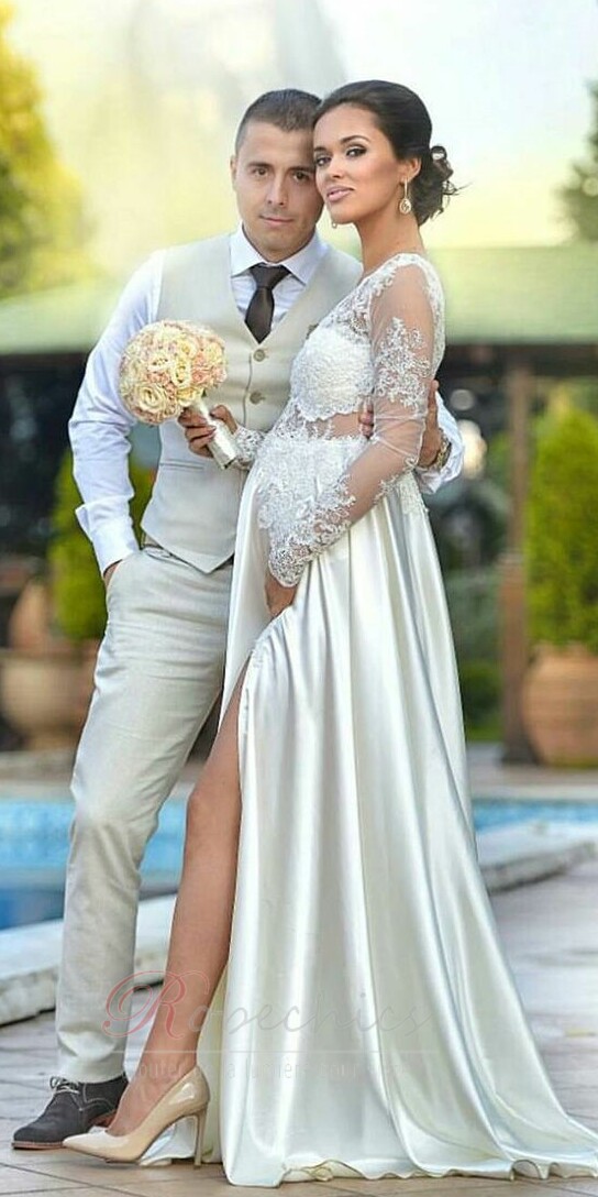 Image: https://www.robechics.com/p/a-ns97vdpxy-e2/robe-de-mariee-perler-noble-manche-aerienne-col-en-v-fonce-naturel-taille.jpg